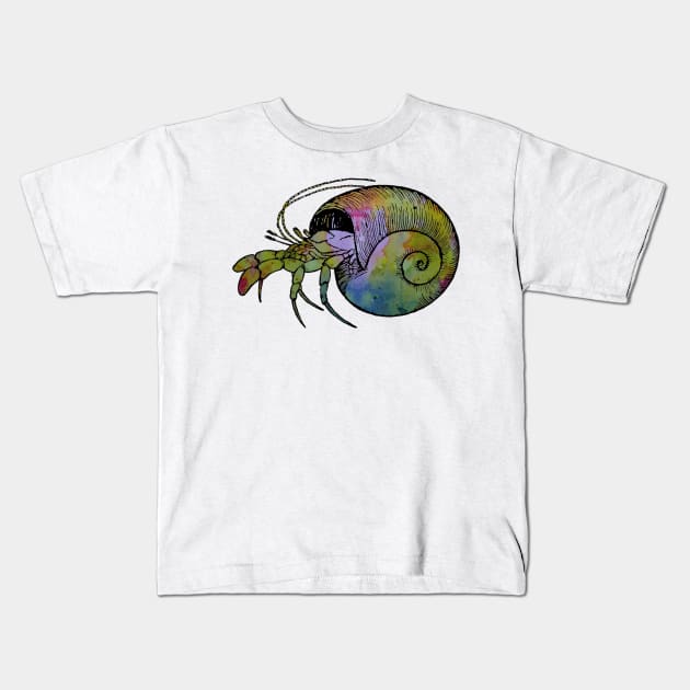 Hermit Crab Kids T-Shirt by BittenByErmines